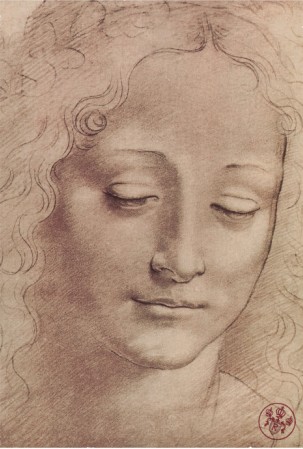 TESTA DI GIOVINETTA - Leonardo Da Vinci Painting